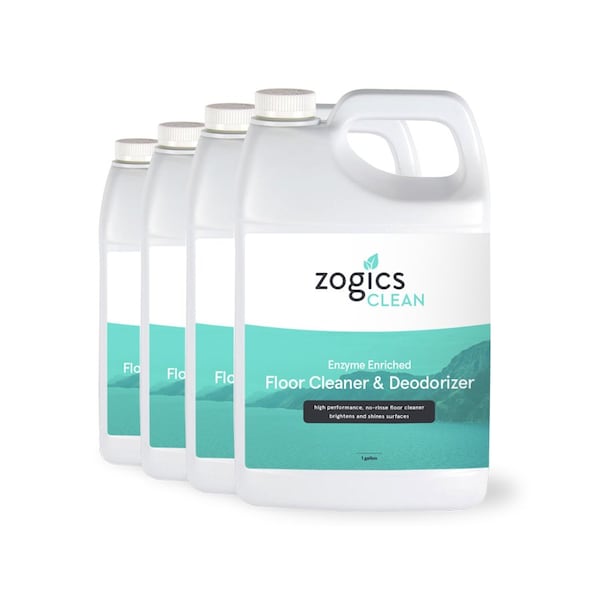 Enzyme Enriched Floor Cleaner and Deodorizer, 1 Gallon, 4PK